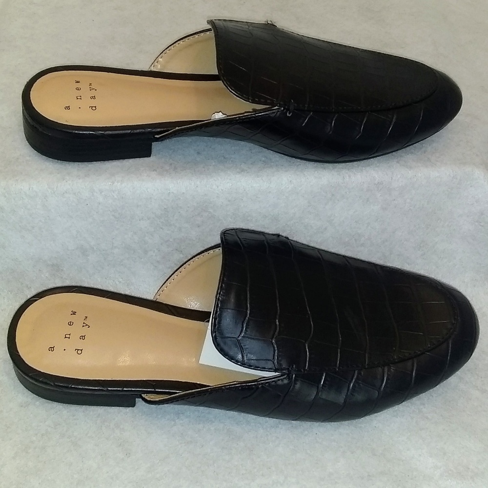 Women's Anney Backless Mules A New Day Black - Picture 4 of 8
